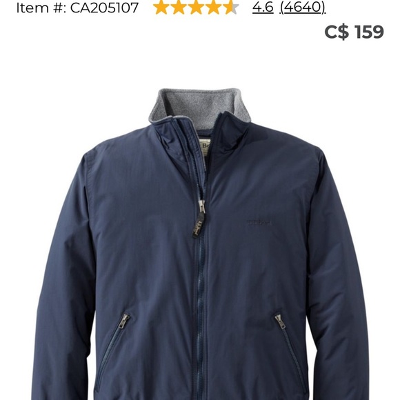 Vintage L.L. Bean Dark Green Mens Warm-Up Jacket, Fleece Lined Large Regular - Picture 10 of 11